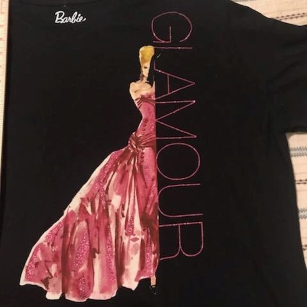 NWOT Vintage Black Barbie Collector Glamour Tee T-Shirt Size 3X